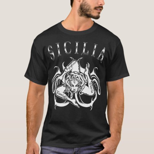 Sicilia Trinacria Italy Gift for Proud Siciliano  T_Shirt