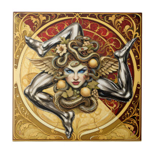 Sicilia Trinacria Sicilian design  Ceramic Tile