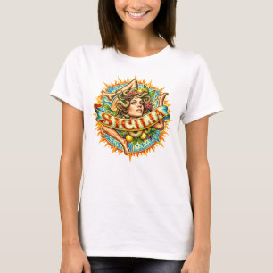 Sicilia Trinacria Sun T-Shirt