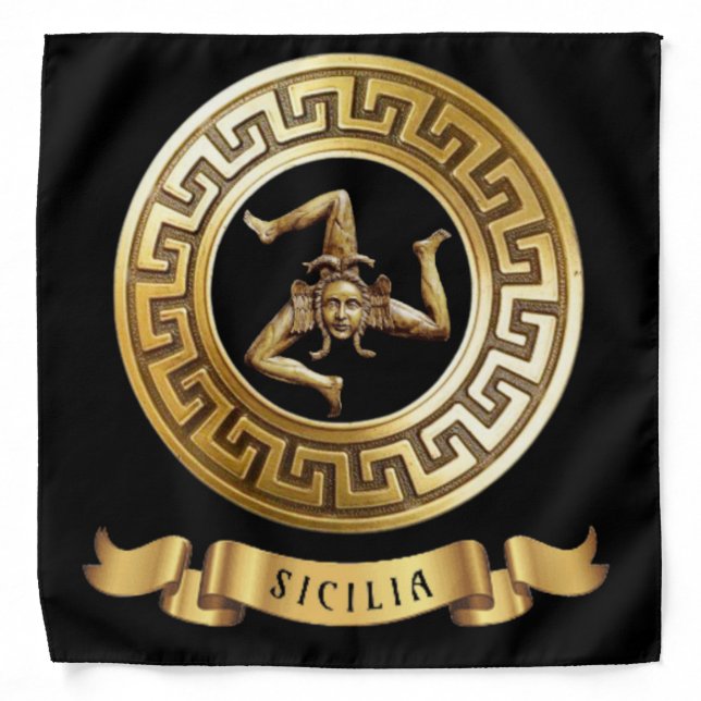 Sicilia (with Trinacria Symbol) Bandana (Front)