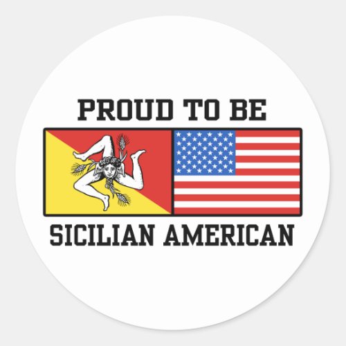 Sicilian American Classic Round Sticker