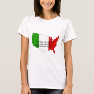 Sicilian American Italian Patriot USA Map T-Shirt