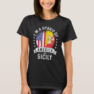 Sicilian American Patriot Grown Flag Humor T-Shirt