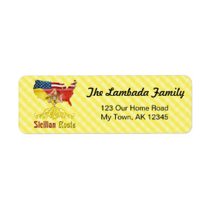 Sicilian American Roots Address Labels
