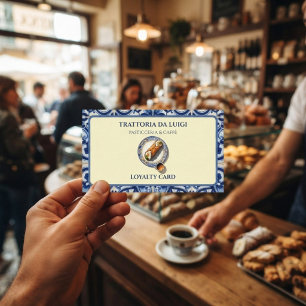 Sicilian Cannoli Bakery Loyalty Punch Card