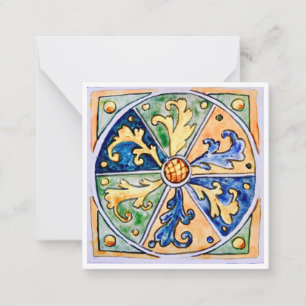 Sicilian Ceramic Tile - P7 - Flat note card