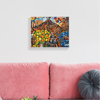 Sicilian Cubism: The Soul of a Thousand Faces Canvas Print