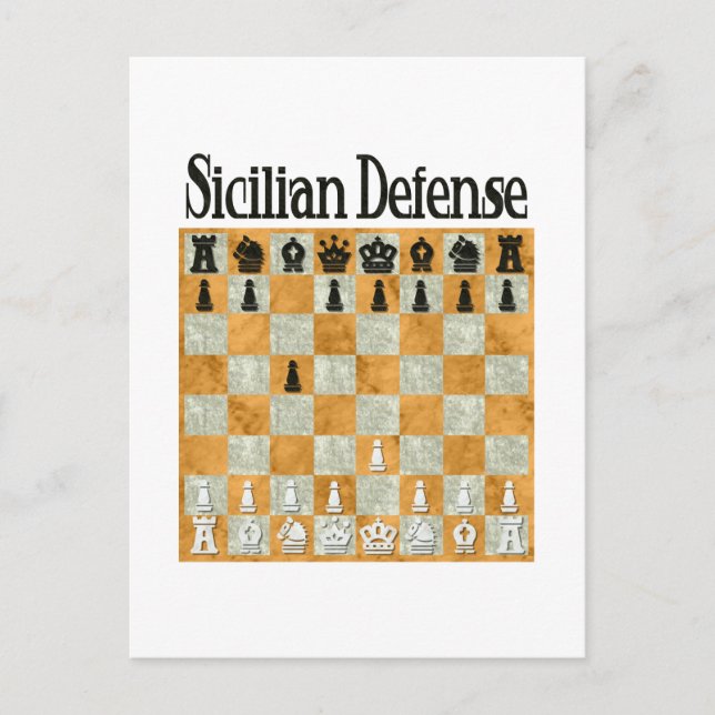 Sicilian Defense Postcard (Front)