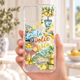 Sicilian elegant Citrus Collage clear iPhone 16 Case