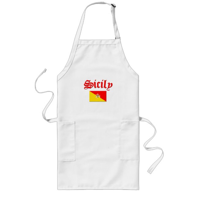 Sicilian Flag 2 Long Apron (Front)