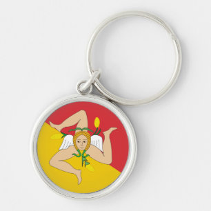 Sicilian Flag Logo Key Chain