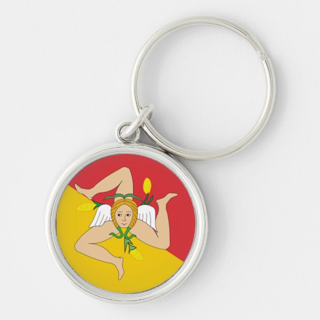 Sicilian Flag Logo Key Chain (Front)