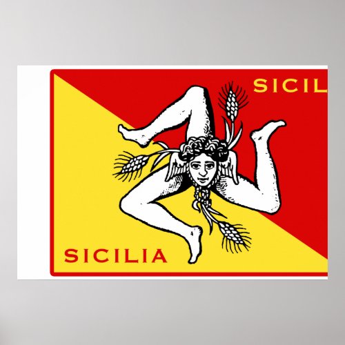 Sicilian Flag Poster