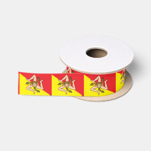 Sicilian Flag ribbon, fashion /sports, Sicily Satin Ribbon