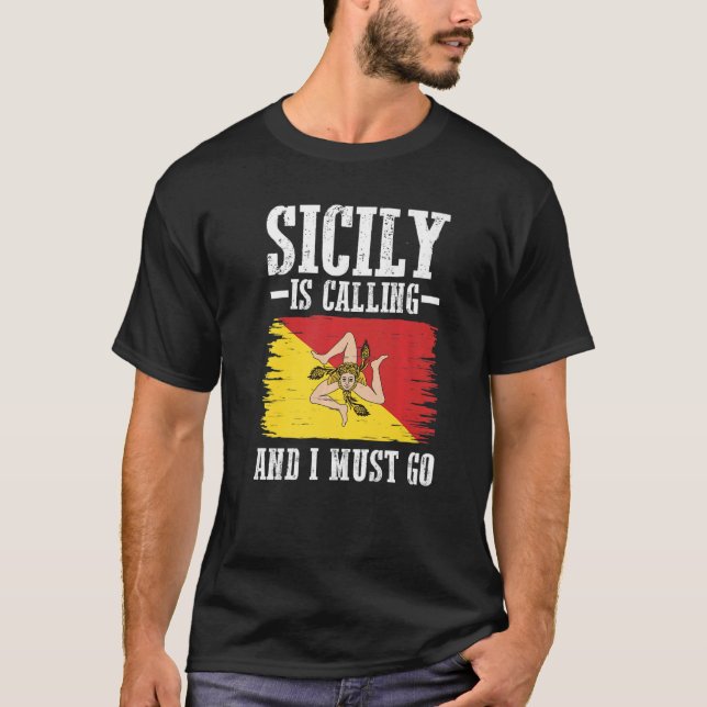 Sicilian Flag Sicily   T-Shirt (Front)