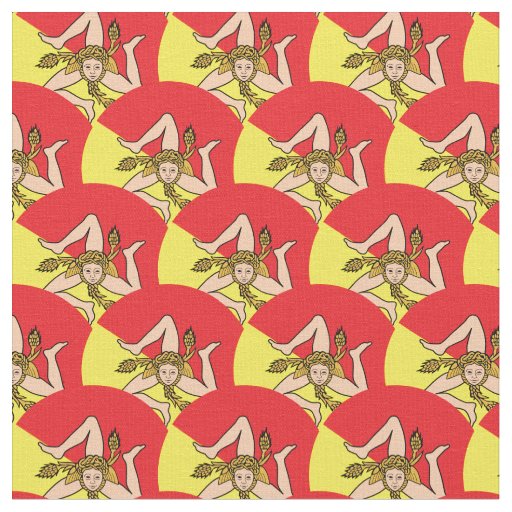 Sicilian Flag & Sicily trendy Fabric fashion 