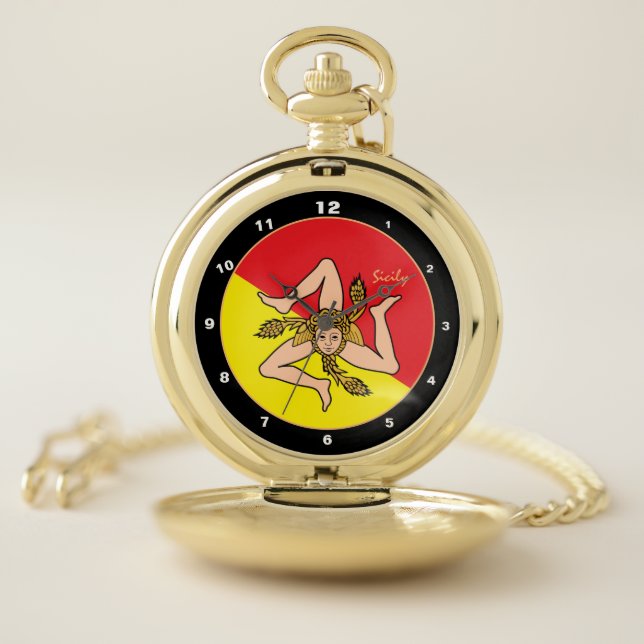 Sicilian Flag, Sicily trendy fashion /design watch (Inside)