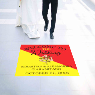Sicilian Flag Wedding Custom Sicily Floor Decal