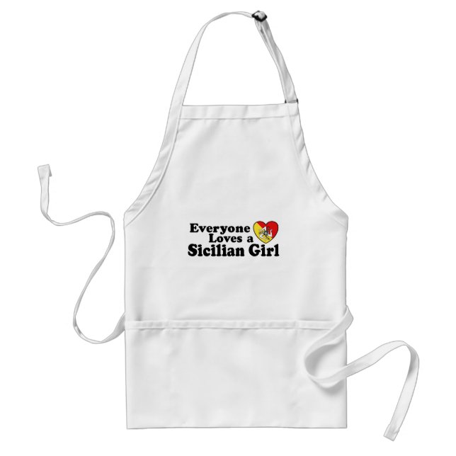 Sicilian Girl Adult Apron (Front)