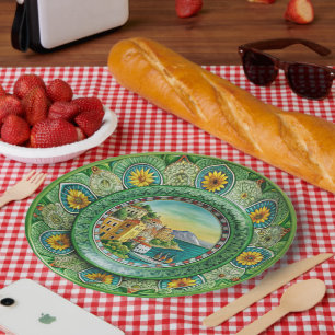 Sicilian Green: Melamine Paper Plate