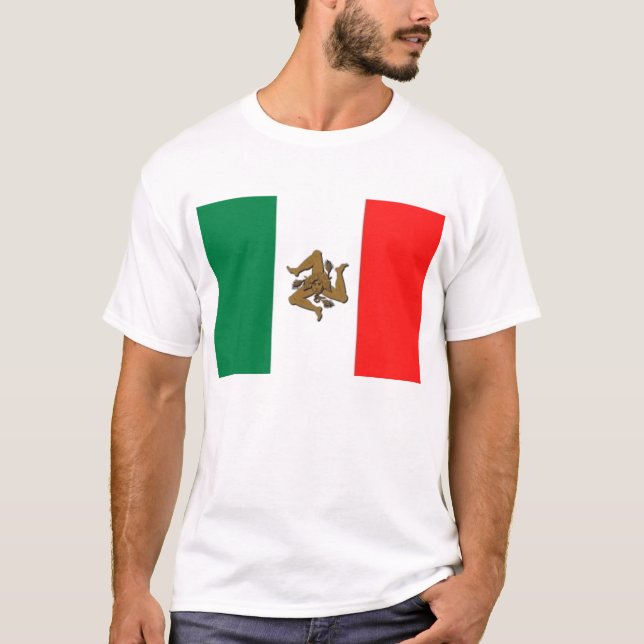 Sicilian Italian Flag T-Shirt (Front)