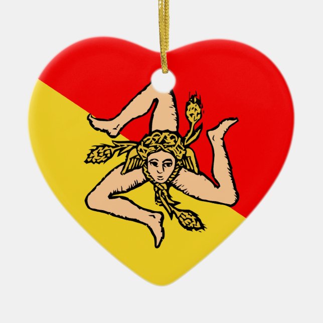 Sicilian, Italy Ceramic Ornament (Front)