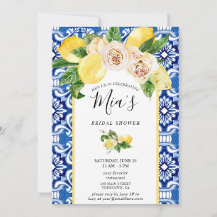 Sicilian Lemons Summer Bridal Shower Invitation