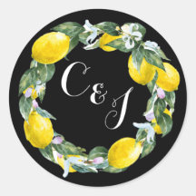 Sicilian Love - Inital Sticker Envelope Seals