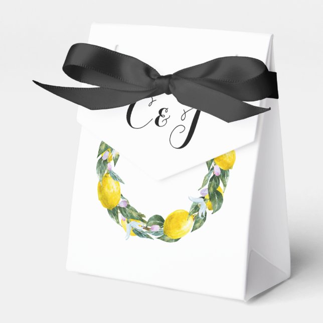 Sicilian Love - Spring Wedding Favor Bags & Tents Boxes (Front Side)