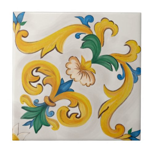 Sicilian Majolica Colorful Tile Pattern