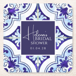 Sicilian Majolica Square Coaster – Lemon Theme