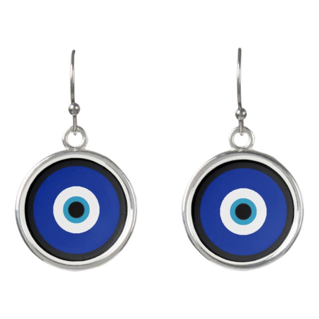 Sicilian Malocchio The Evil Eye Earrings (Front)