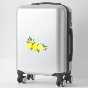 Sicilian Mediterranean Lemon Citrus Floral Sticker