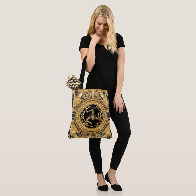 Sicilian Medusa with Sphinges Tote Bag (On Model)