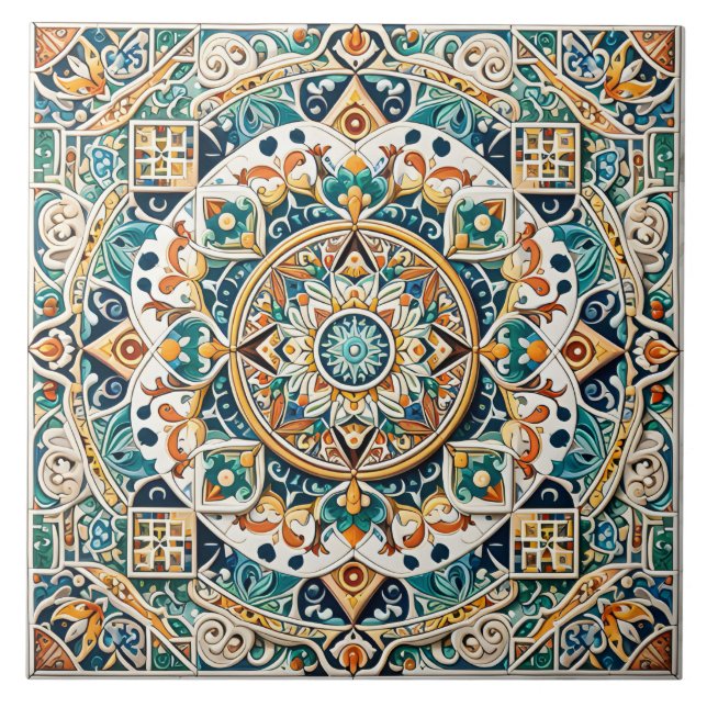 Sicilian pattern  ceramic tile (Front)