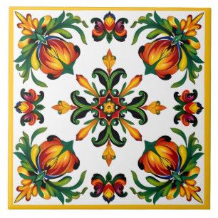 Sicilian pattern ceramic tile
