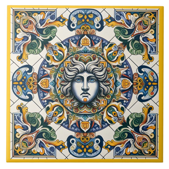 Sicilian pattern  ceramic tile (Front)