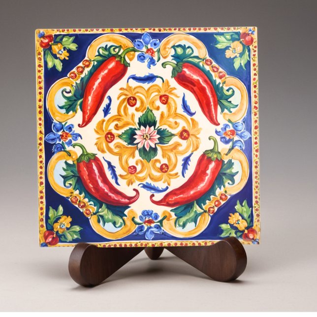 Sicilian Peppers Ceramic Tile (Creator Uploaded)