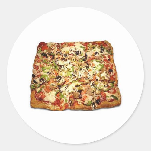 SICILIAN PIZZA PIE CLASSIC ROUND STICKER
