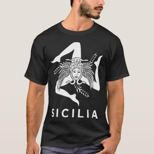 Sicilian Pride _ Sicilia _ Sicilian Flag Trinacria T_Shirt