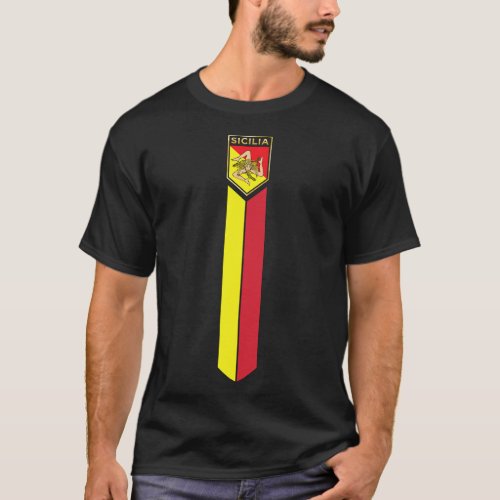 Sicilian Pride _ Sicilian Flag Jersey Style T_Shirt