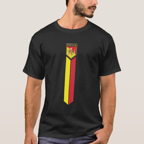 Sicilian Pride _ Sicilian Flag Jersey Style T_Shirt