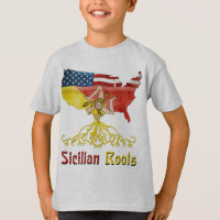 Sicilian Roots USA Flag Heritage