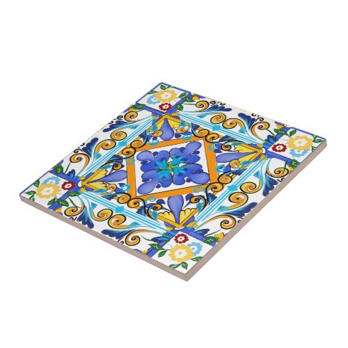 Sicilian stylemajolicalemons        ceramic tile