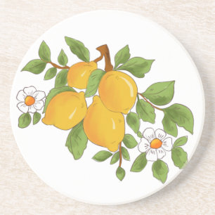 Sicilian style,majolica,lemons             coaster