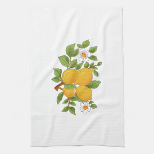 Sicilian style,majolica,lemons kitchen towel