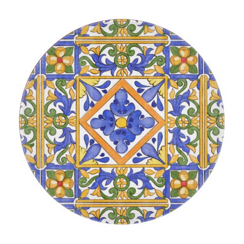 Sicilian stylemajolicasummercolourful pattern  cutting board