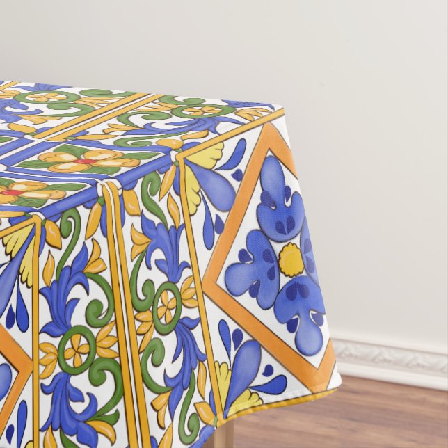 Sicilian style,majolica,summer,colourful pattern  tablecloth (In Situ)