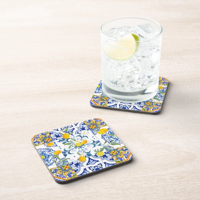 Sicilian style,summer art   beverage coaster (Right Side)