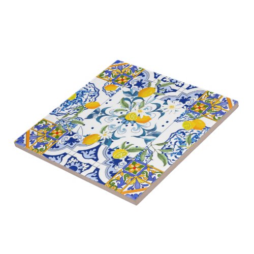 Sicilian stylesummer art Ceramic Tile